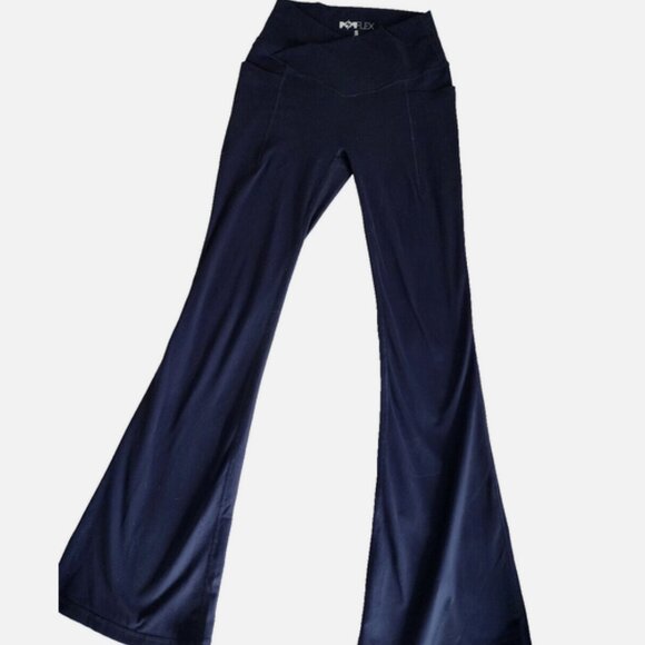 Sm Crisscross Hourglass Flared Legging W/pockets (Soft Touch) - Smoky Navy - 31 - Picture 2 of 5